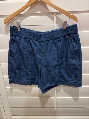 Talbots Indigo Elastic-Waist Denim Shorts
